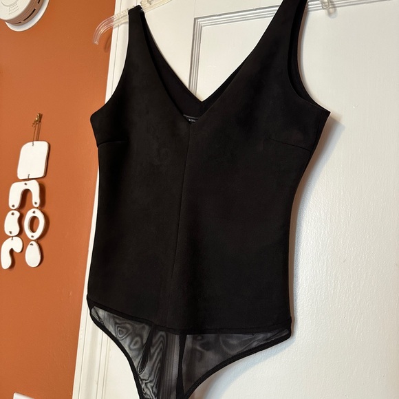 BCBG Faux Suede Bodysuit - Picture 9 of 9